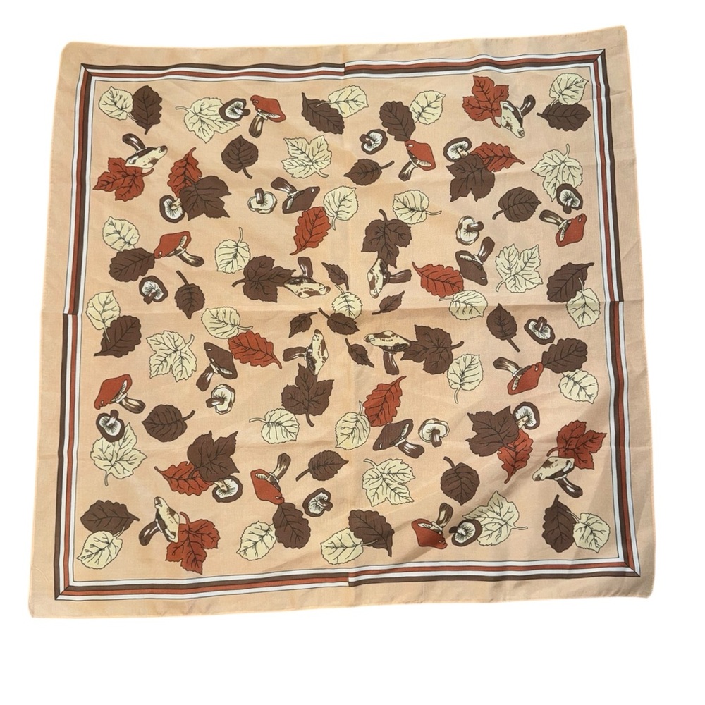 Leaf Patterned Square Scarf